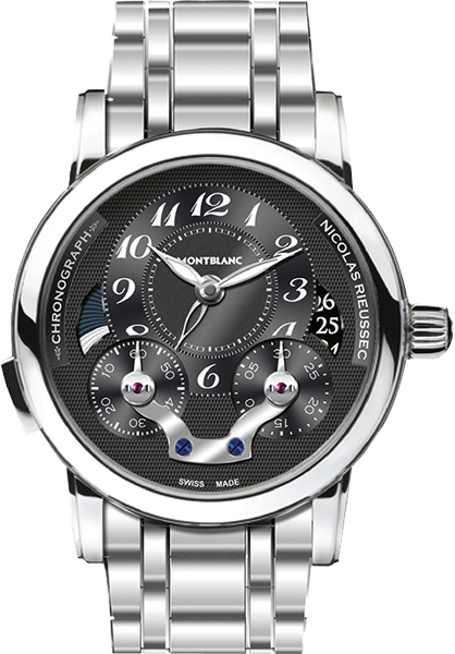 MontBlanc Nicolas Rieussec 
Self winding Automatic Black Mens Watch 109996 