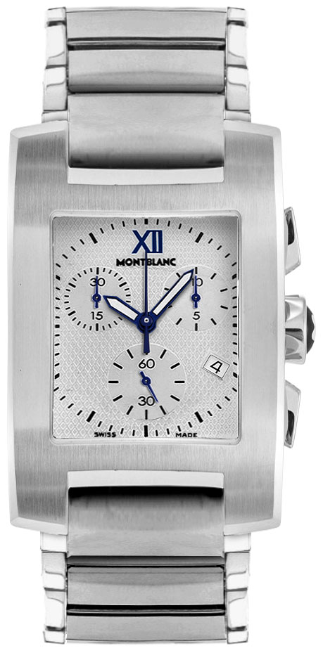 MontBlanc Profile Men's Battery Operated Quartz Silver Mens Watch 101561 