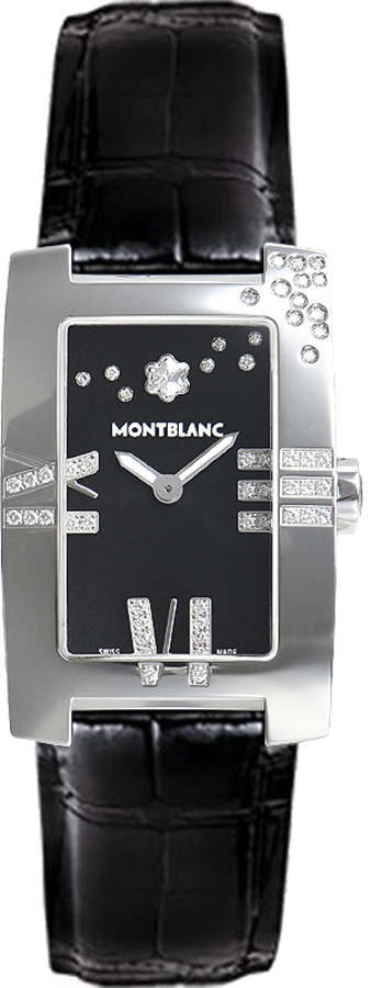 MontBlanc Profile Battery Operated Quartz Black Watch 101558 