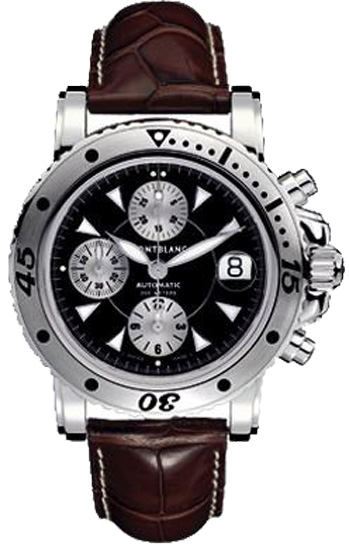 MontBlanc Sport Automatic Chronograph Self winding Automatic Black Watch 101656 