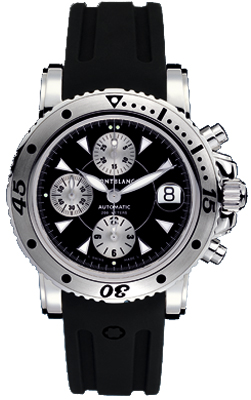 MontBlanc Sport Automatic Chronograph Black Watch 101657 