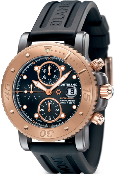 MontBlanc Sport Automatic Chronograph Black Watch 103113 