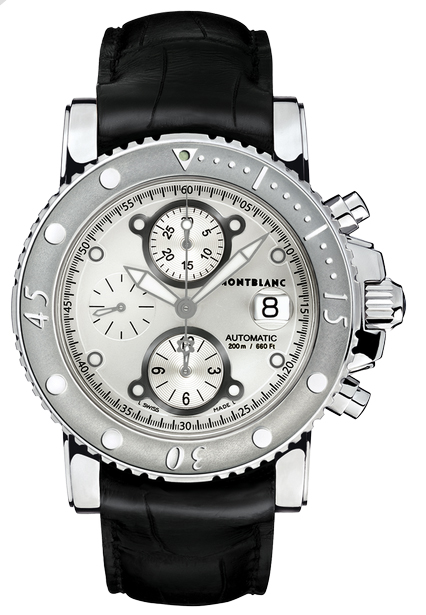 MontBlanc Sport Automatic Chronograph Silver Watch 104280 