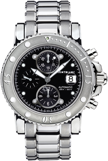 MontBlanc Sport Automatic Chronograph Black Watch 104659 
