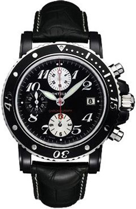 MontBlanc Sport Automatic Chronograph Self winding Automatic Black Watch 36944 