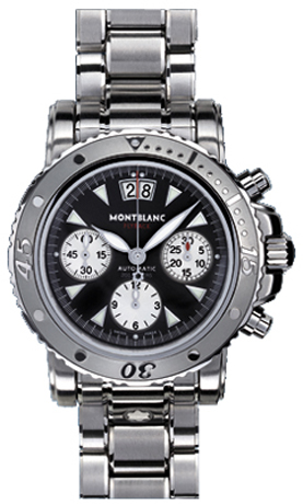 MontBlanc Sport Automatic Chronograph Black Watch 8466 