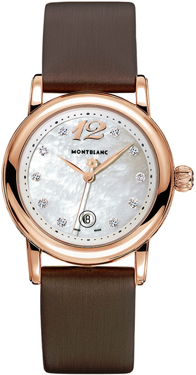 MontBlanc Star Quartz Battery Operated Quartz Pearl White Watch 102352 