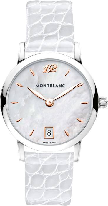 MontBlanc Star Classique Battery Operated Quartz White Watch 108765 