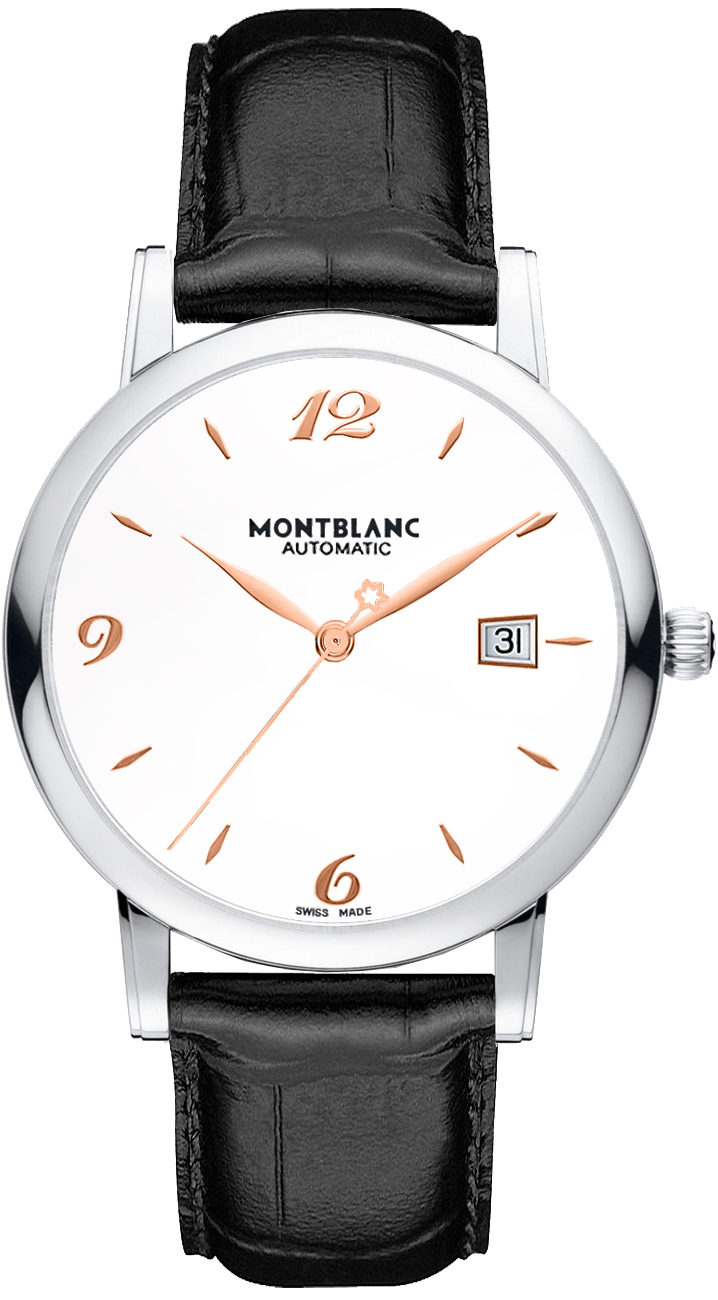 MontBlanc Star Classique Self winding Automatic Silver Mens Watch 110717 