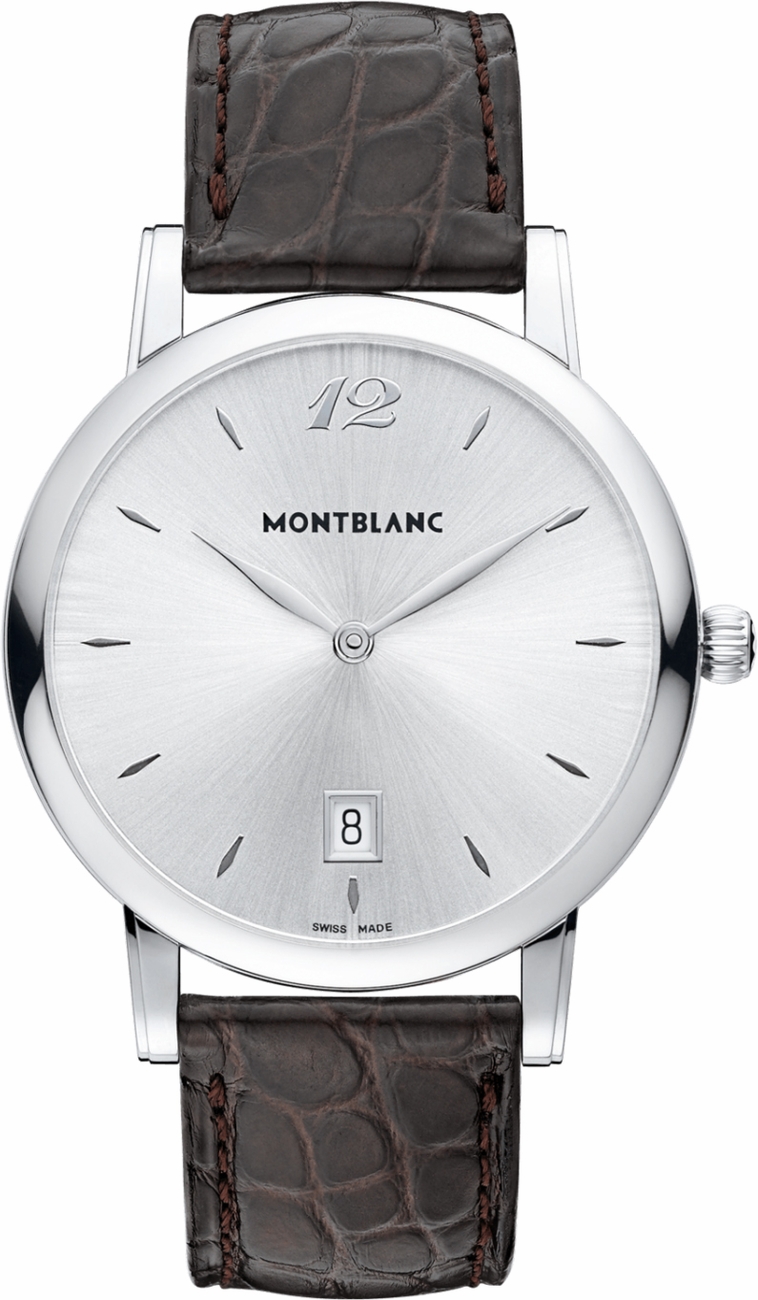 MontBlanc Star Quartz Silver Mens Watch 108770 