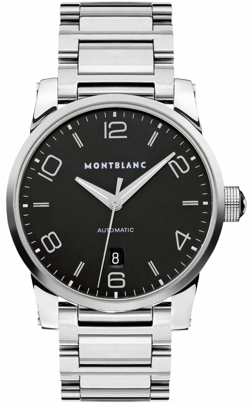 MontBlanc TimeWalker Black Dial Men's Automatic Swiss Watch 105962 