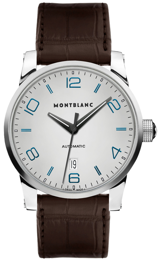 MontBlanc TimeWalker Automatic Self winding Automatic Silver Mens Watch 110338 