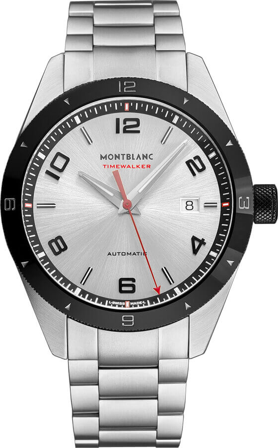 MontBlanc TimeWalker Automatic Self winding Automatic Silver Mens Watch 116057 