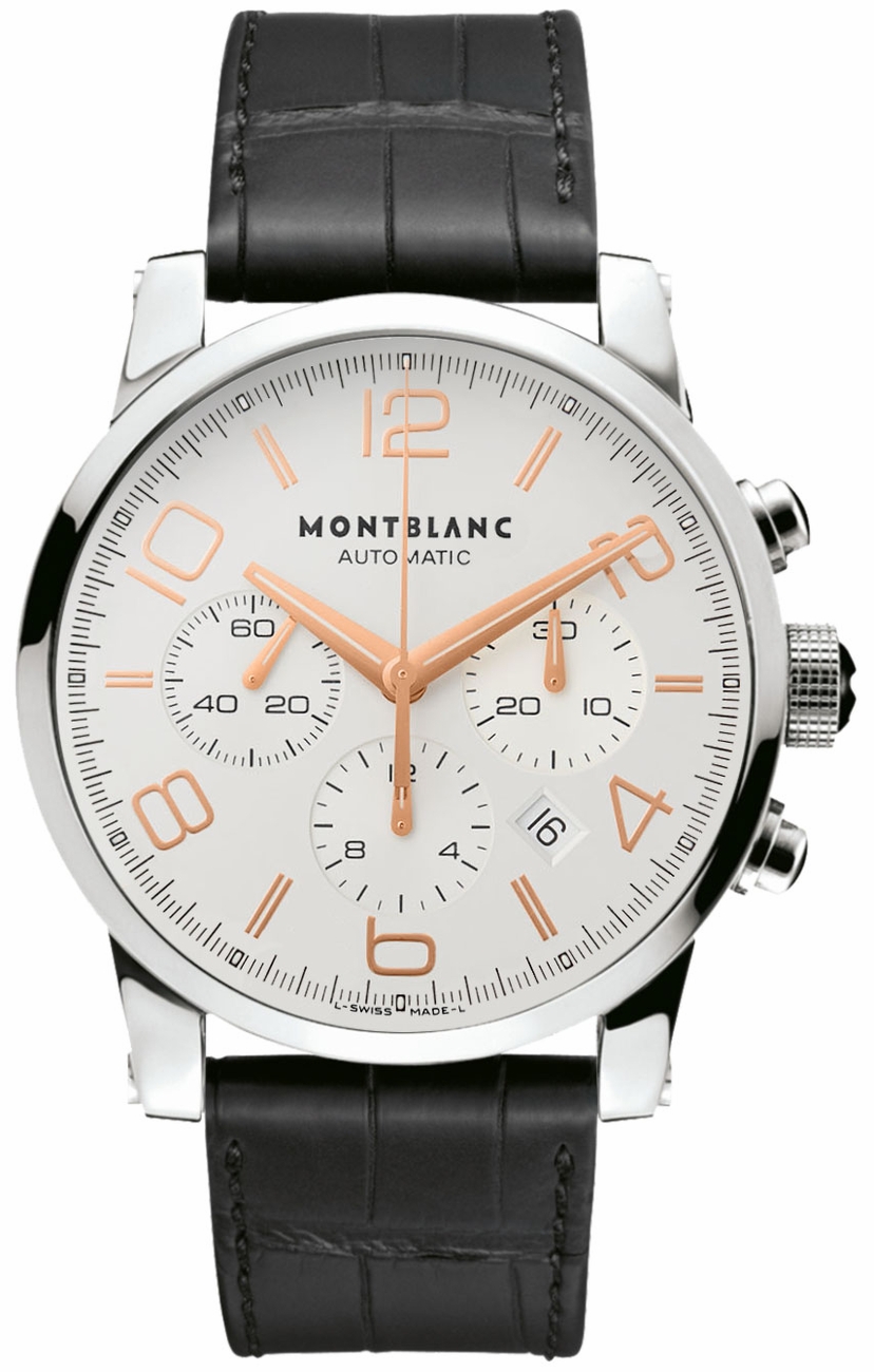 MontBlanc TimeWalker Chronograph Silver Dial Men's Watch 101549 