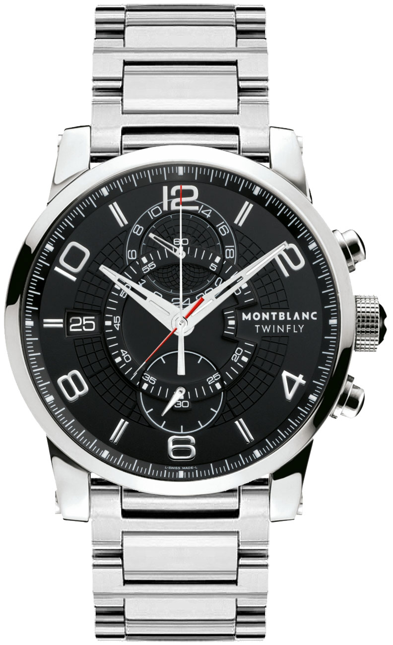 MontBlanc TimeWalker Chronograph Black Dial Men's Watch 104286 