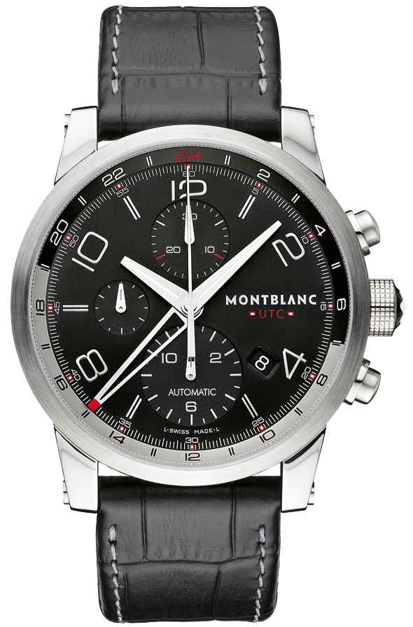 MontBlanc TimeWalker Chronograph Self winding Automatic Black Mens Watch 107336 