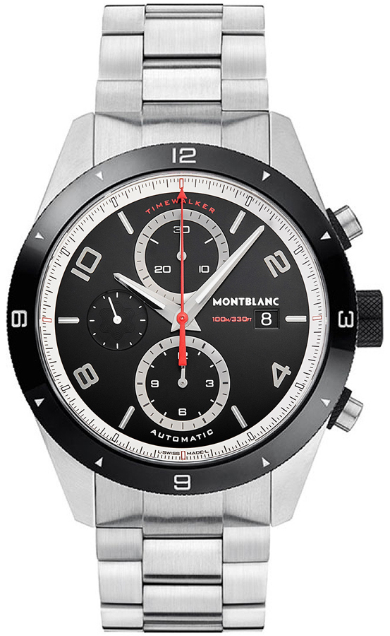 MontBlanc TimeWalker Chronograph Self winding Automatic Black Mens Watch 116097 