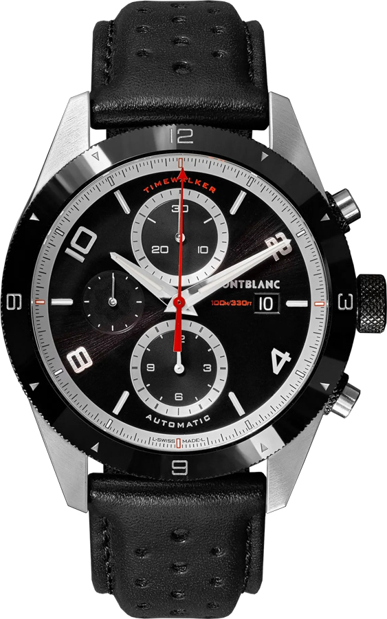MontBlanc TimeWalker Chronograph Automatic Black Dial 43mm Men's Watch 116098 