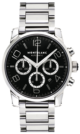MontBlanc TimeWalker Chronograph Self winding Automatic Black Watch 36062 