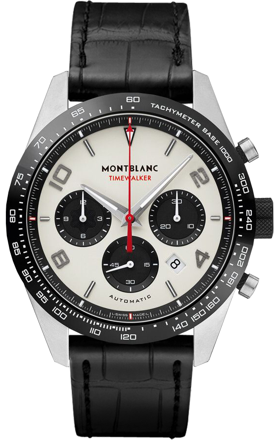 MontBlanc TimeWalker Chronograph Self winding Automatic White Mens Watch 118489 