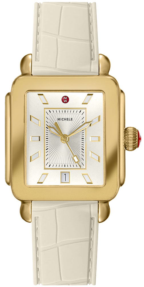 Michele Deco Collection Battery Operated Quartz Silver White Ladies Watch MWW06K000011 