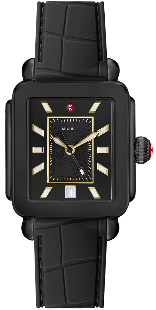 Michele Deco Collection Battery Operated Quartz Black Ladies Watch MWW06K000012 