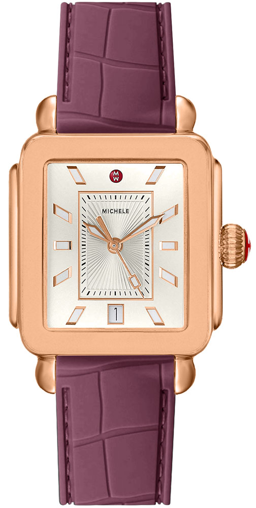 Michele Deco Collection Battery Operated Quartz Silver White Ladies Watch MWW06K000013 