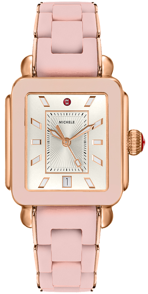 Michele Deco Collection Battery Operated Quartz Silver White Ladies Watch MWW06K000018 