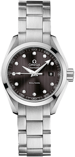 Omega Seamaster Aqua Terra Battery Operated Quartz Black Ladies Watch 23110306056001 