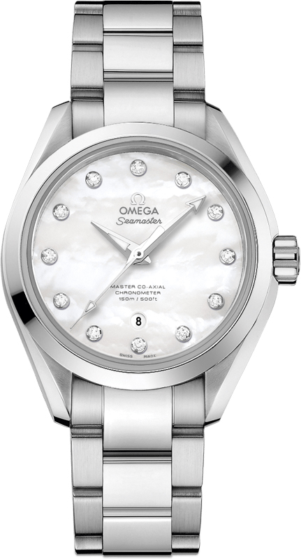 Omega Seamaster Aqua Terra Self winding Automatic Chronometer Pearl White Watch 23110342055002 