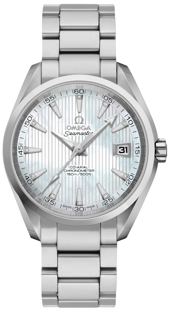 Omega Seamaster Aqua Terra Self Winding Automatic Pearl White Mens Watch 23110392155001 