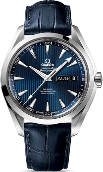Omega Seamaster Aqua Terra Self winding Automatic Chronometer Blue Watch 23113432203002 