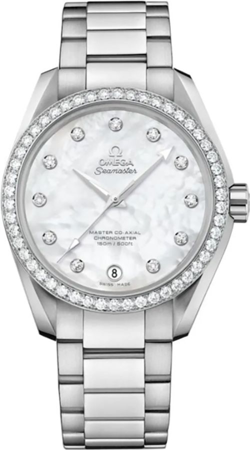 Omega Seamaster Aqua Terra Self winding Automatic Pearl White Ladies Watch 23115392155001 
