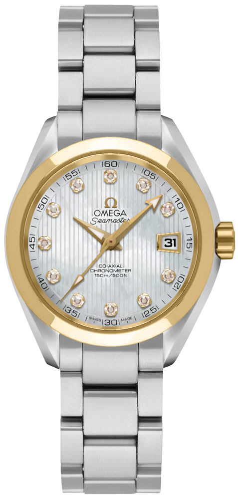 Omega Seamaster Aqua Terra Self Winding Automatic Pearl White Ladies Watch 23120302055004 