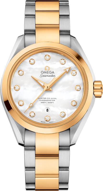 Omega Seamaster Aqua Terra Self winding Automatic Pearl White Ladies Watch 23120342055002 