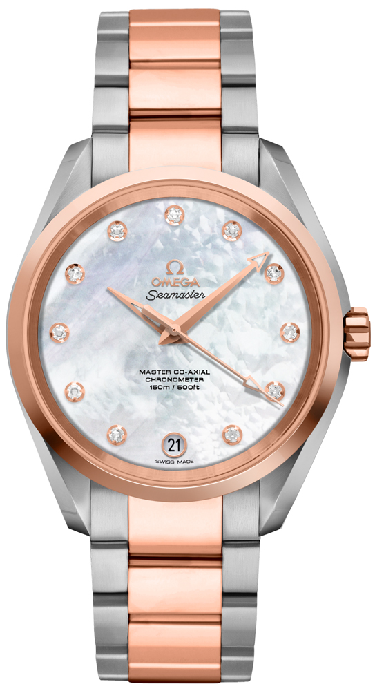 Omega Seamaster Aqua Terra Self winding Automatic Pearl White Ladies Watch 23120392155003 
