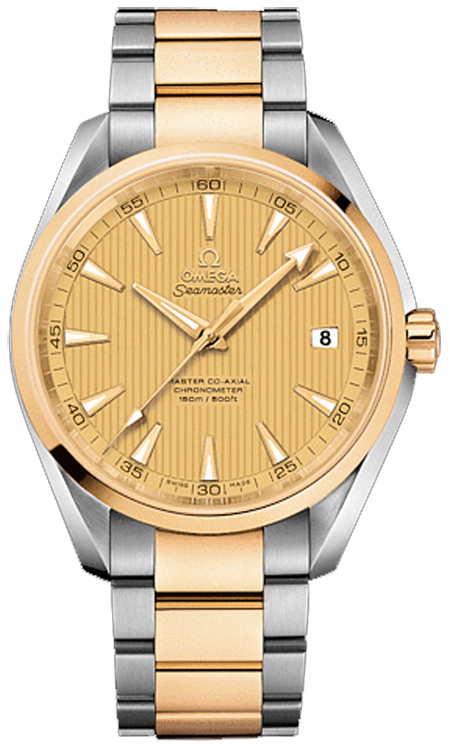 Omega Seamaster Aqua Terra Self winding Automatic Chronometer Champagne Watch 23120422108001 