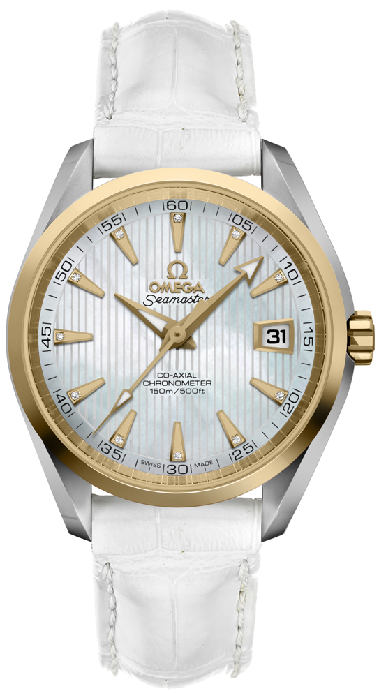 Omega Seamaster Aqua Terra Self winding Automatic Chronometer Pearl White Watch 23123392155002 