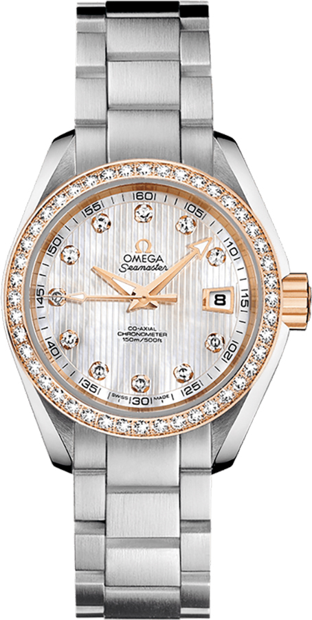 Omega Seamaster Aqua Terra Self winding Automatic Pearl White Ladies Watch 23125302055003 