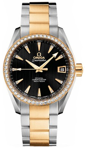Omega Seamaster Aqua Terra Self winding Automatic Chronometer Black Mens Watch 23125392151002 