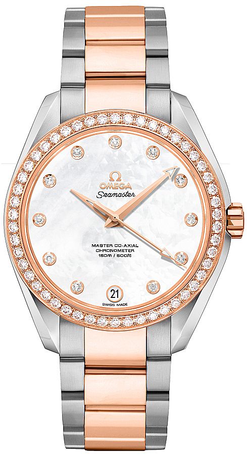 Omega Seamaster Aqua Terra Self winding Automatic Pearl White Ladies Watch 23125392155001 
