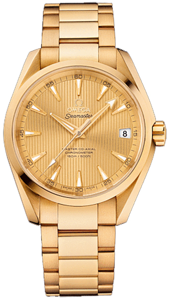 Omega Seamaster Aqua Terra Self winding Automatic Chronometer Champagne Watch 23150392108001 