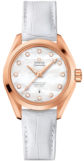 Omega Seamaster Aqua Terra Self Winding Automatic Pearl White Watch 23153342055001 