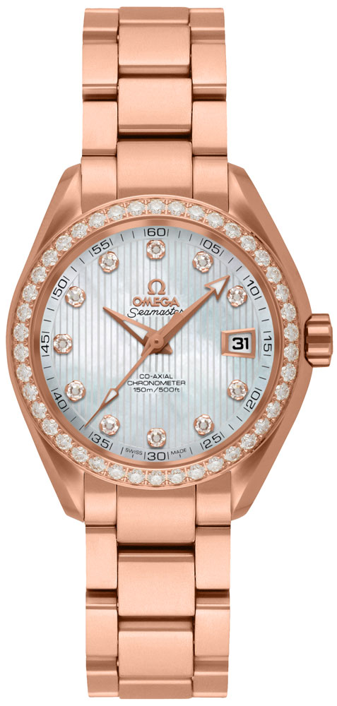 Omega Seamaster Aqua Terra Self winding Automatic Chronometer Pearl White Watch 23155302055001 