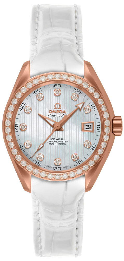 Omega Seamaster Aqua Terra Self winding Automatic Chronometer Pearl White Watch 23158302055001 
