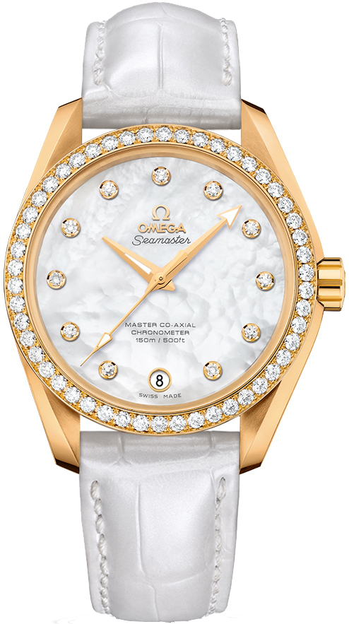 Omega Seamaster Aqua Terra Self Winding Automatic Pearl White Ladies Watch 23158392155002 