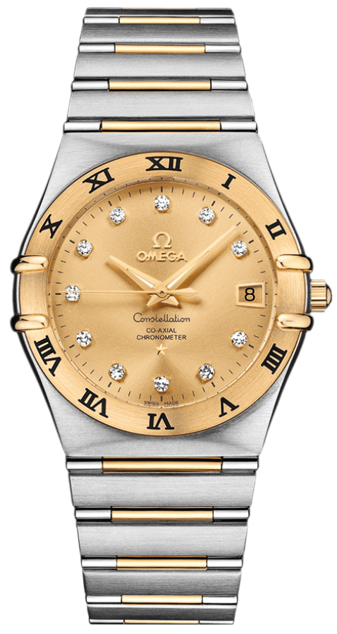 Omega Constellation Self winding Automatic Chronometer Gold Mens Watch 11120362058001 