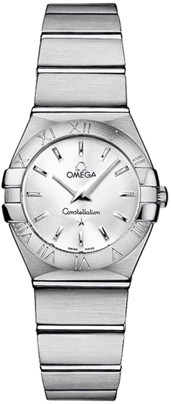Omega Constellation Battery Operated Quartz Silver Ladies Watch 12310246002001 