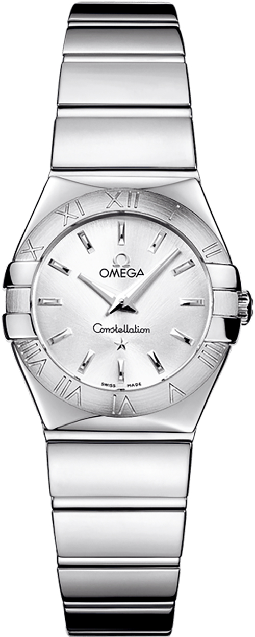 Omega Constellation Battery Operated Quartz Silver Ladies Watch 12310246002002 