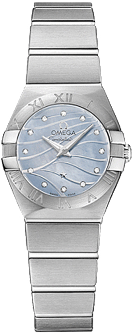 Omega Constellation Battery Operated Quartz Blue Ladies Watch 12310246057001 